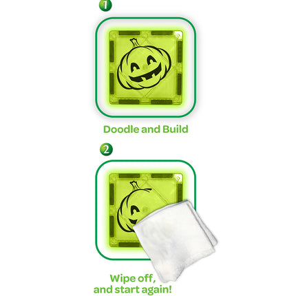 Crayola Halloween Glow Doodle Magnetic Tiles Set