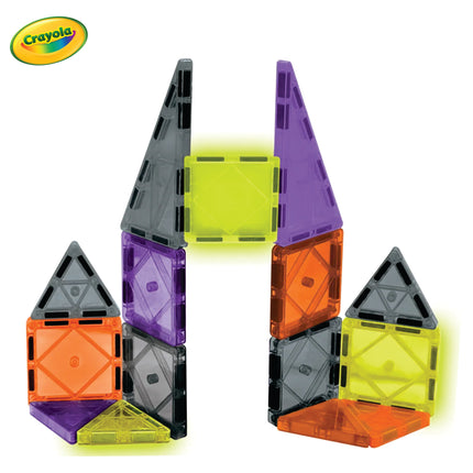 Crayola Halloween Glow Mini pip-Tiles 24-Piece Magnetic Building Set
