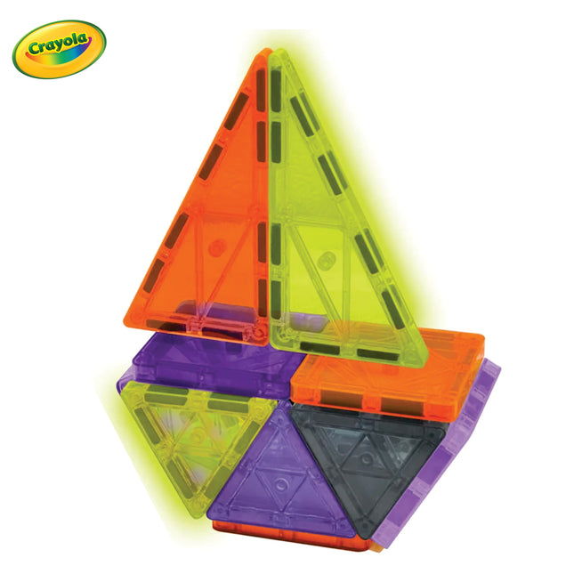 Crayola Halloween Glow Mini pip-Tiles 24-Piece Magnetic Building Set