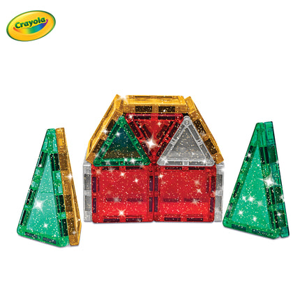Crayola Holiday Glitter PIP-Tiles 27-Piece Magnetic Building Set