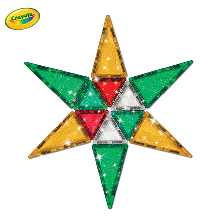 Crayola Holiday Glitter PIP-Tiles 27-Piece Magnetic Building Set