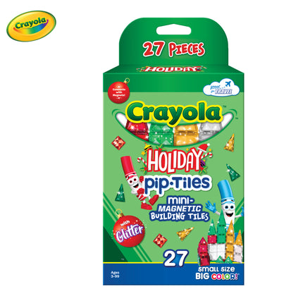 Crayola Holiday Glitter PIP-Tiles 27-Piece Magnetic Building Set