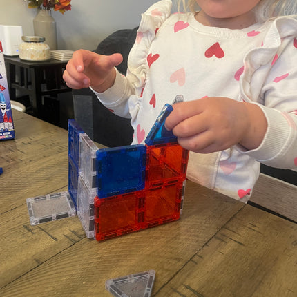 Crayola Red, White &amp; Blue Glitter Mini pip-Tiles 27-Piece Magnetic Building Set
