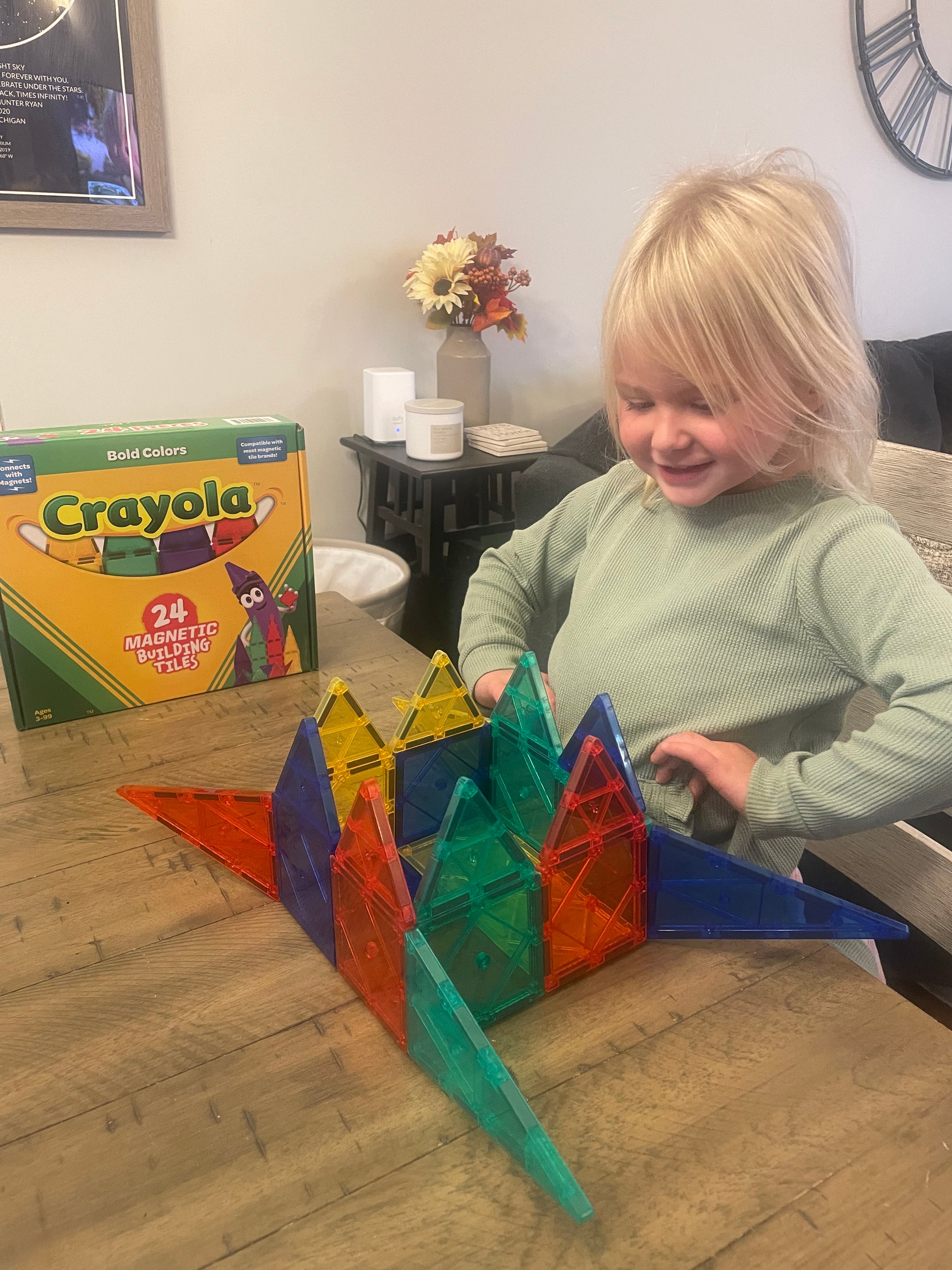 Createon Crayola Bold Magnetic Tiles 24-Piece Set – CreateOn