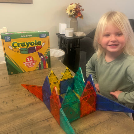 Crayola Bold Magnetic Tiles 24-Piece Set
