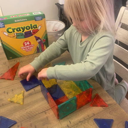 Crayola Bold Magnetic Tiles 24-Piece Set