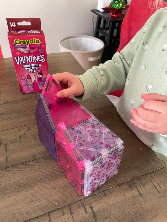 Crayola Valentine’s Day Magnetic Tiles 14-Piece Set