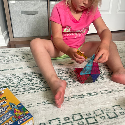 Crayola Retro Colors Mini pip-Tiles 14-Piece Magnetic Building Set