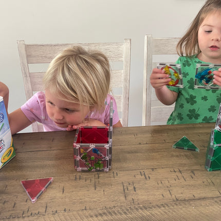 Createon Crayola Elf On The Shelf Painton Gingerbread House | Magnetic Building Tiles Kit With Crayola Paint Tubes
