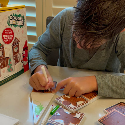Crayola Doodle Holiday Gingerbread House 24-Piece Magnetic Building Set
