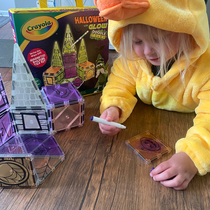 Crayola Halloween Glow Doodle Magnetic Tiles Set