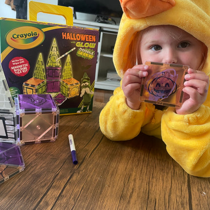 Crayola Halloween Glow Doodle Magnetic Tiles Set
