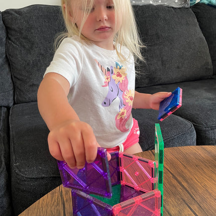 Crayola 14-Piece Glitter Magnetic Building Tile Set