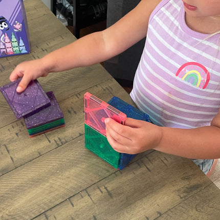 Crayola Glitter 24-Piece Magnetic Tile Building Set