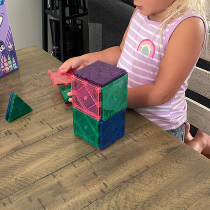 Crayola Glitter 24-Piece Magnetic Tile Building Set