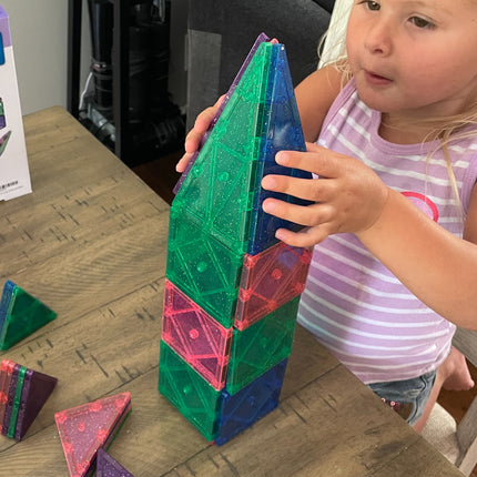 Crayola Glitter 24-Piece Magnetic Tile Building Set