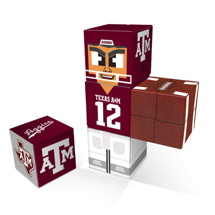 Texas A&M Aggies Magnetic Qubees Fidget Building Cubes Home Jersey