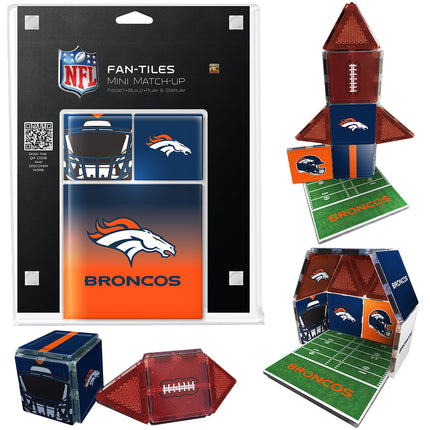 NFL Denver Broncos mini match-up game set with packaging