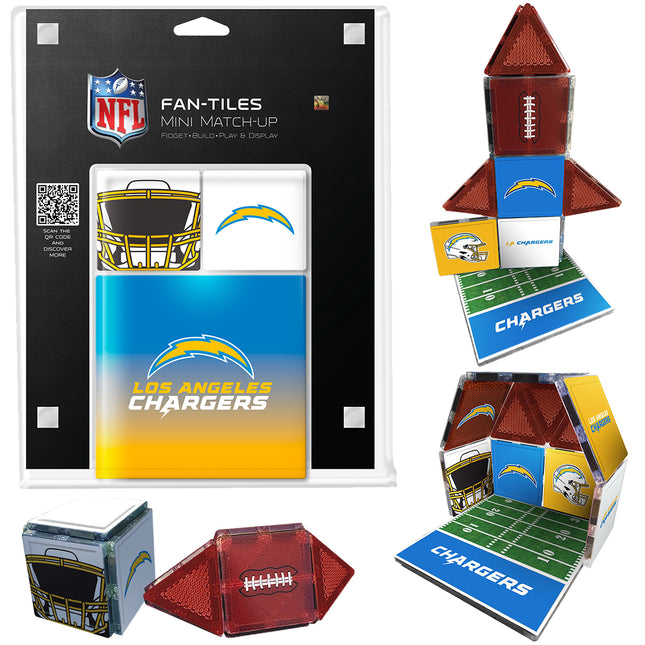 NFL Los Angeles Chargers mini match-up game set with packaging