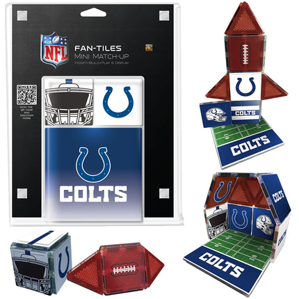NFL Indianapolis Colts fan tiles packaging with tiles displayed