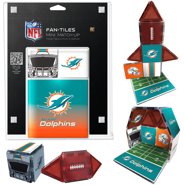 NFL Miami Dolphins mini match-up game set with packaging