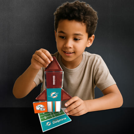 Miami Dolphins Fan Mini Tiles 17 Piece Set