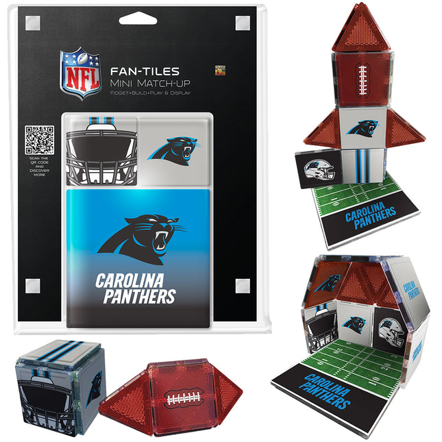 Carolina Panthers NFL Fan-Tiles mini match-up game set with packaging