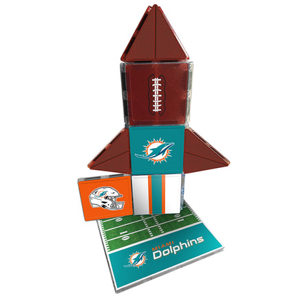 Miami Dolphins Fan Mini Tiles 17 Piece Set