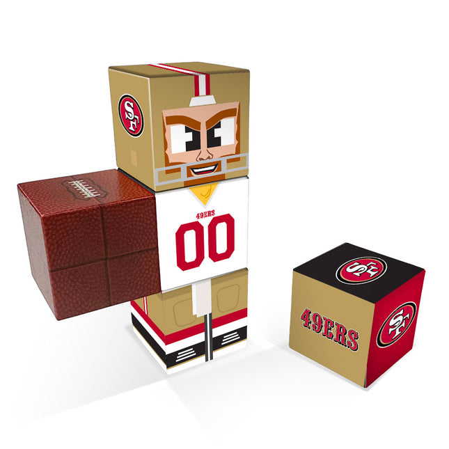 Set of five Magnetic cubes branded with San Francisco 49ers graphics