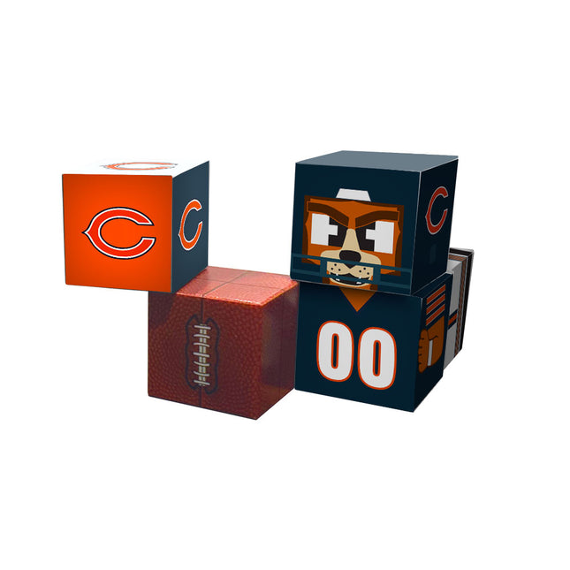 Chicago Bears Magnetic Qubees Fidget Building Cubes