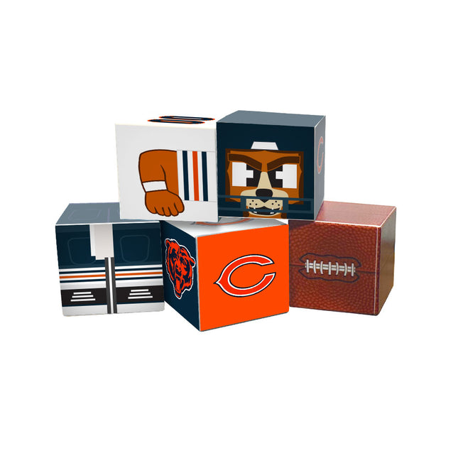 Chicago Bears Magnetic Qubees Fidget Building Cubes Away Jersey