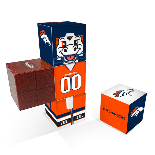 Denver Broncos Magnetic Qubees Fidget Building Cubes