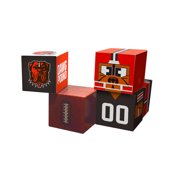 Cleveland Browns Magnetic Qubees Fidget Building Cubes