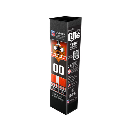 Box of Qubees toy with NFL branding on a white background