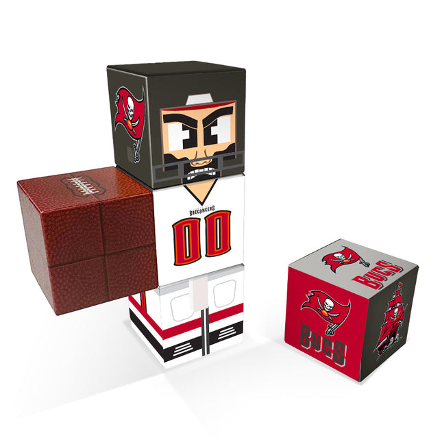 Set of five Magnetic cubes branded with Tampa Bay Buccaneers graphics