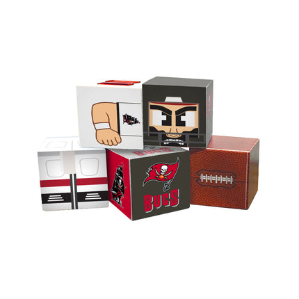 Set of five Magnetic cubes branded with Tampa Bay Buccaneers graphics