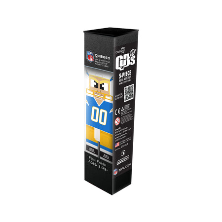 Box of NFL Qubees toy set on a white background
