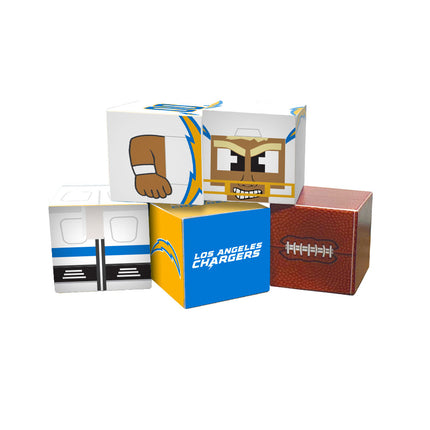 Los Angeles Chargers Magnetic Qubees Fidget Building Cubes Away Jersey