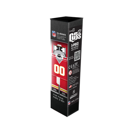Box of NFL Qubees mini figure set on a white background