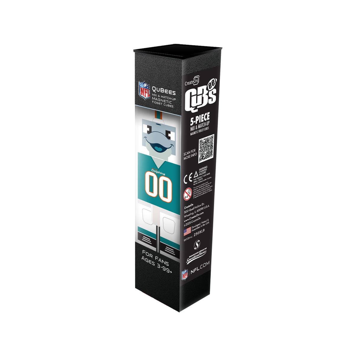 Qubees packaging with NFL logo on a white background