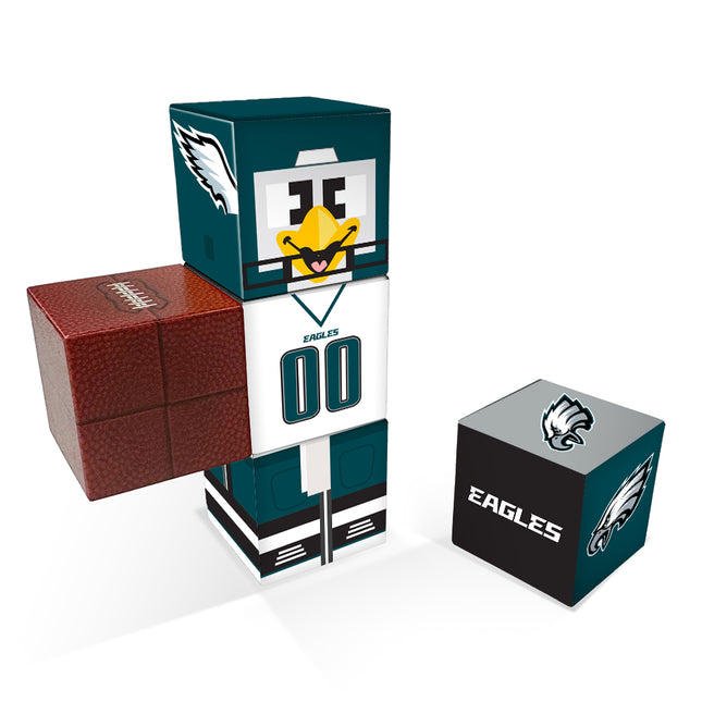 Set of five Magnetic cubes branded with Philadelhia Eagles graphics