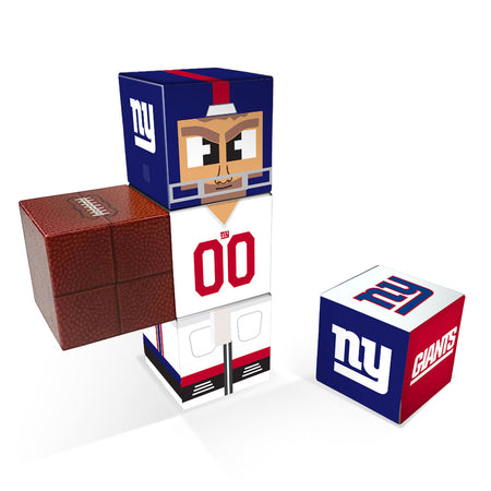 Set of five Magnetic cubes branded with New York  giants graphics