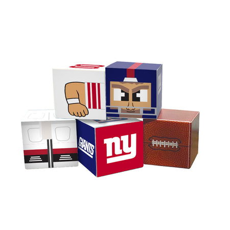 Set of five Magnetic cubes branded with New York  giants graphics
