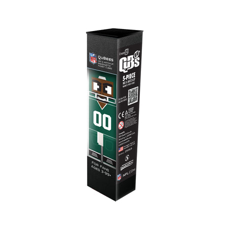 Box packaging for NFL Qubees New York Jets set on a white background