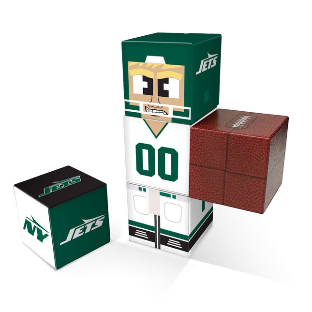 Set of five Magnetic cubes branded with New York Jets graphics