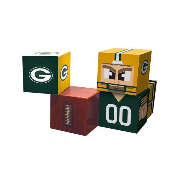 Green Bay Packers Magnetic Qubees Fidget Building Cubes