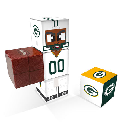 Green Bay Packers Magnetic Qubees Fidget Building Cubes Away Jersey