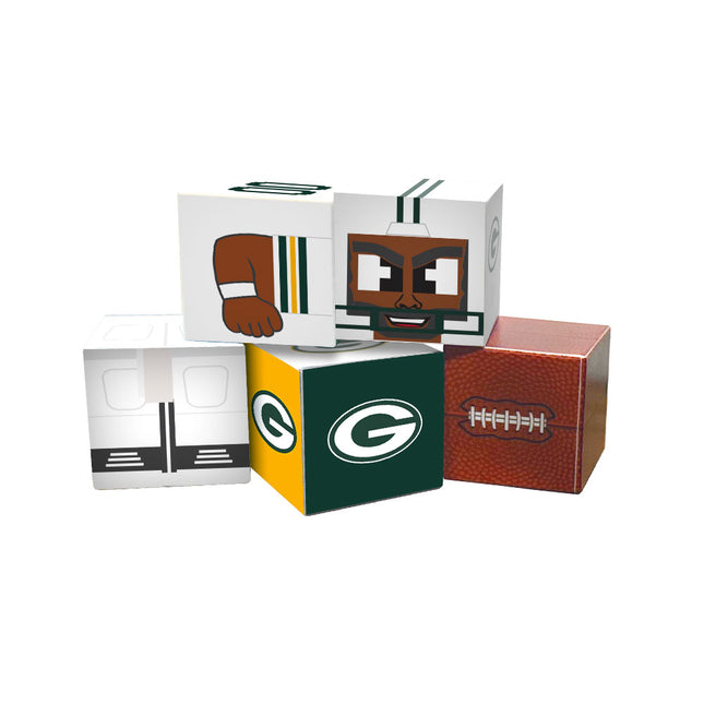 Green Bay Packers Magnetic Qubees Fidget Building Cubes Away Jersey