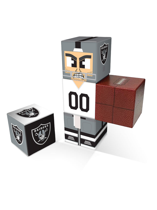 Set of five Magnetic cubes branded with Las Vegas Raiders graphics