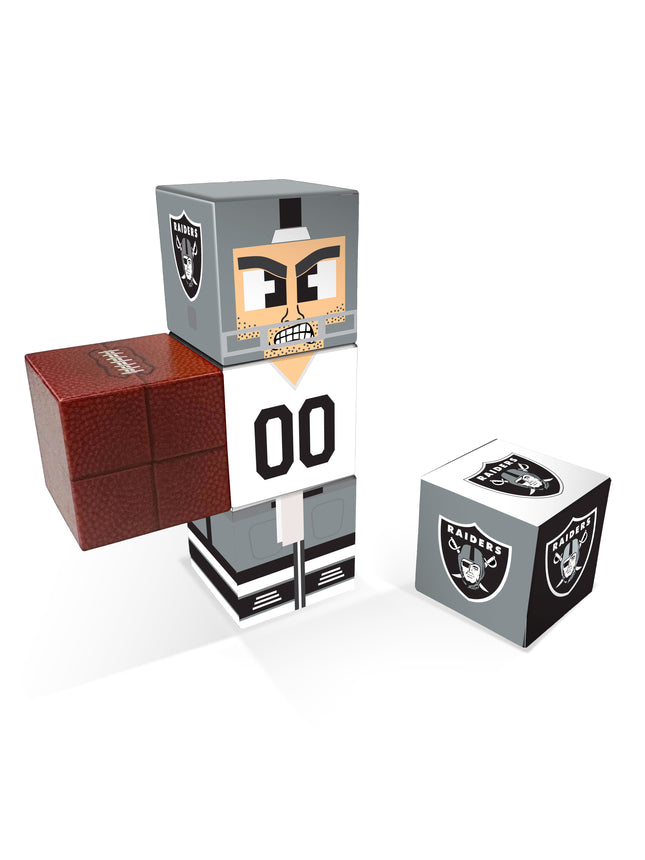 Set of five Magnetic cubes branded with Las Vegas Raiders graphics